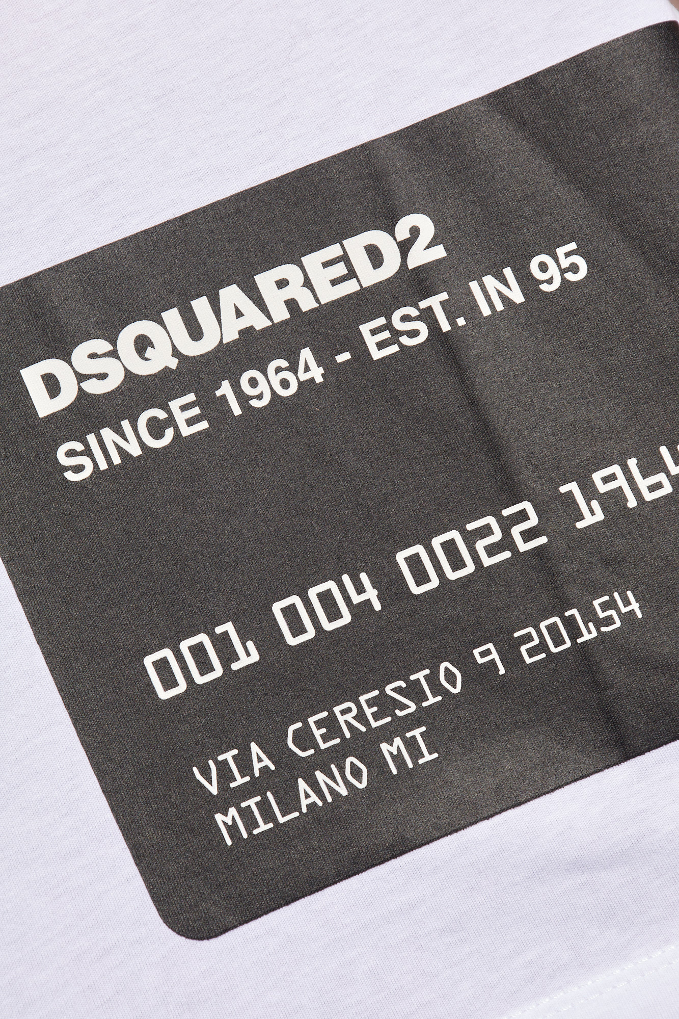 Black Ice Black T-Shirts - shirt with logo Dsquared2 - White